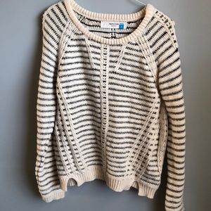 Black and cream knit Anthropologie sweater
